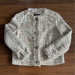 Zara Multicolor Tweed Jacket